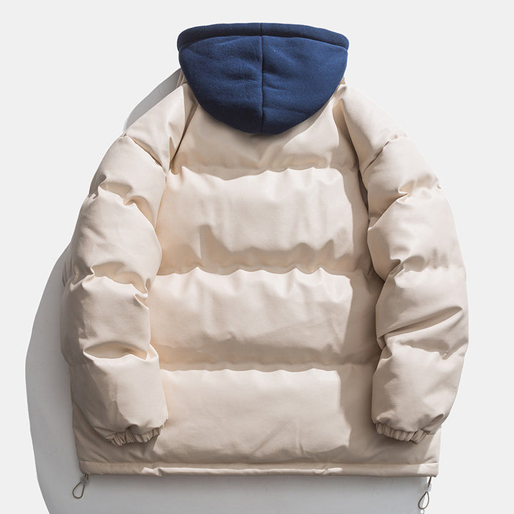 Men's high-quality quilted down jacket with detachable hood Lisslune