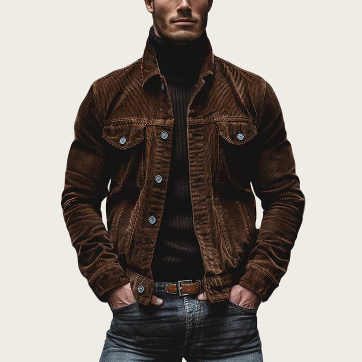 Men's fashionable cord jacket with authentic look Lisslune