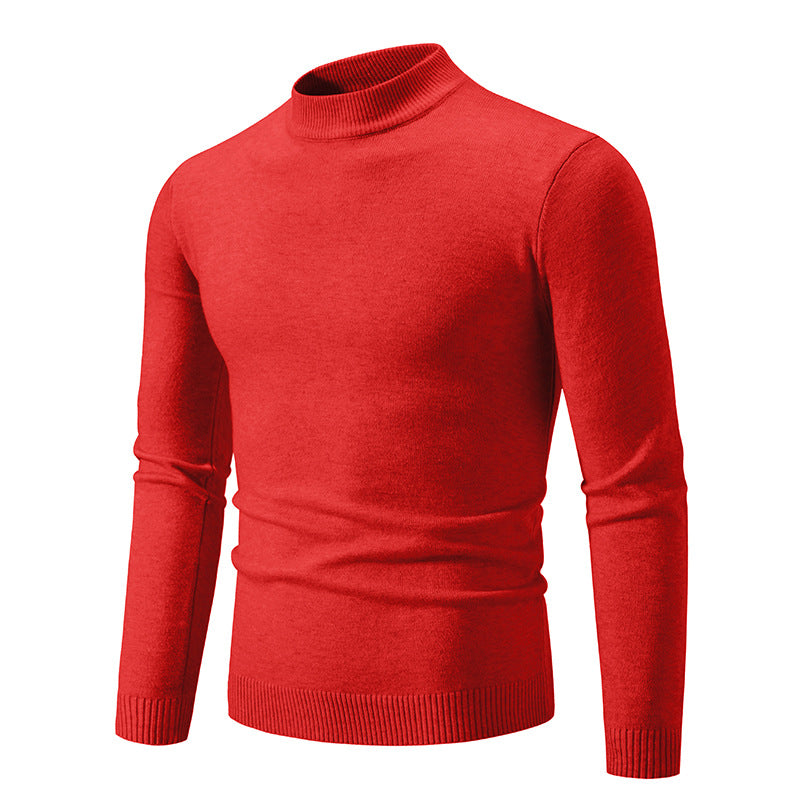 Men's fine knit sweater with high collar and elastic cuffs Lisslune
