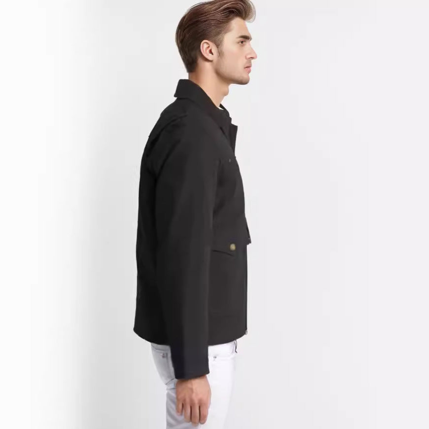 Men's Casual Utility Jacket with Practical Pockets and Robust Design Lisslune