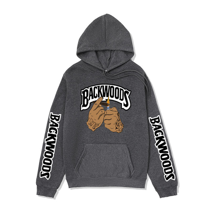Women’s hooded sweater with creative graphic design and side kangaroo pockets Lisslune