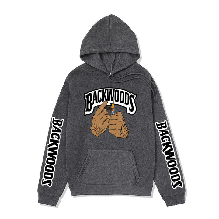 Women’s hooded sweater with creative graphic design and side kangaroo pockets Lisslune