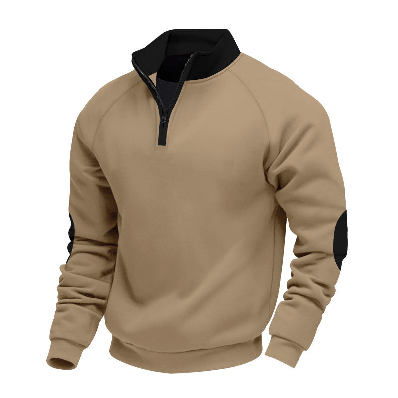 Men's sports pullover with high collar and practical zipper Lisslune