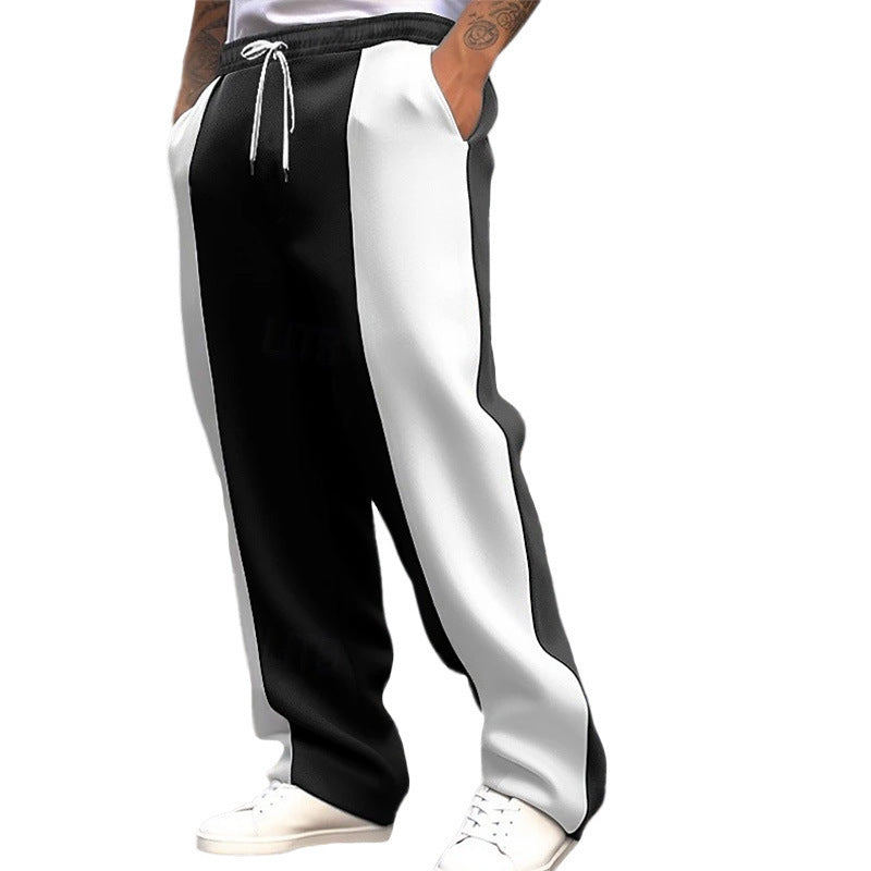 Men's sporty training pants with decorative striped pattern and practical pockets Lisslune