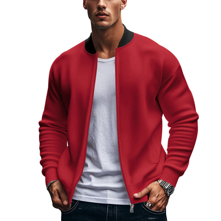 Men's sporty bomber jacket with zipper and breathable inserts Lisslune