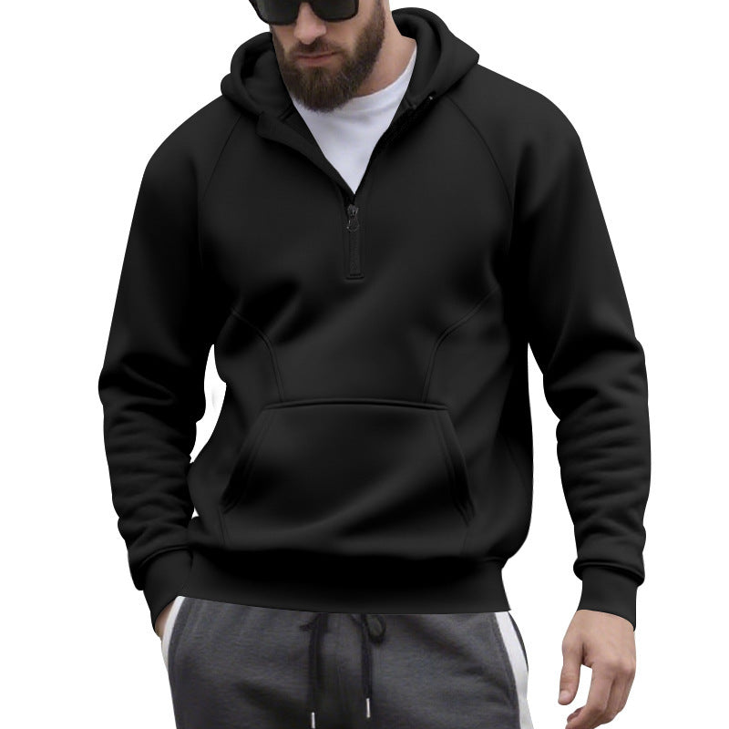 Men's hoodie with modern zipper and practical pockets Lisslune
