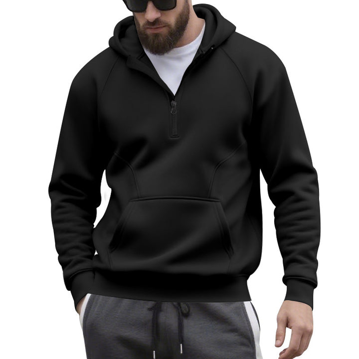Men's hoodie with modern zipper and practical pockets Lisslune