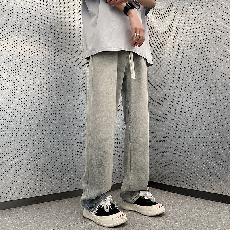 Men's loose Cargo Jeans with elastic waistband and practical pockets Lisslune