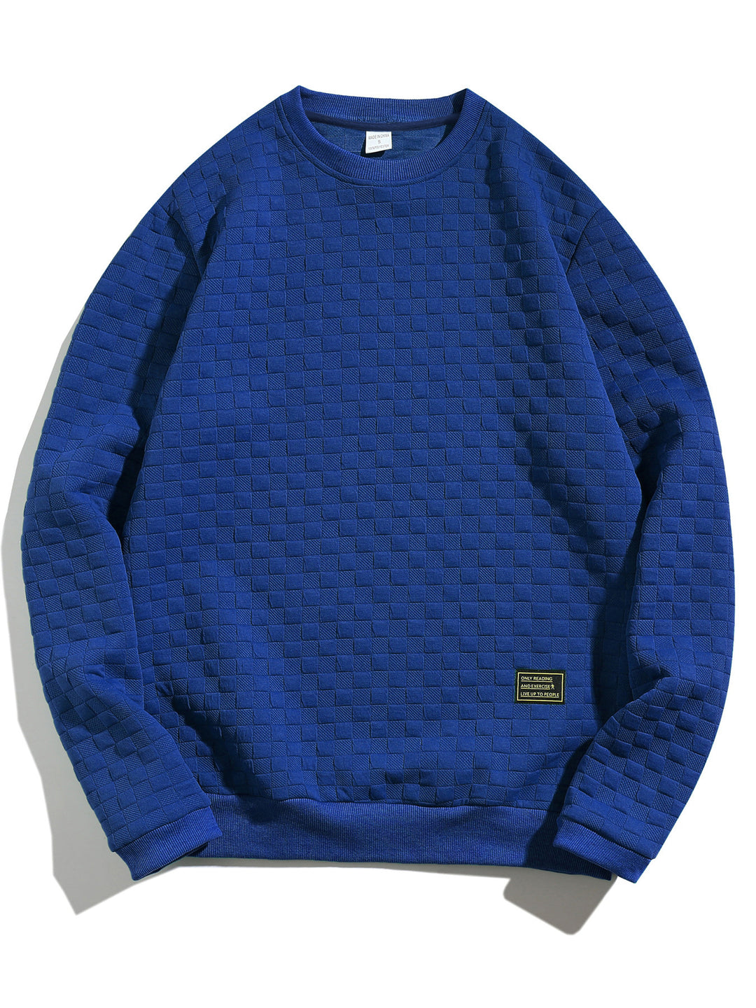 Men's casual textured sweater with round neck and elastic cuffs Lisslune