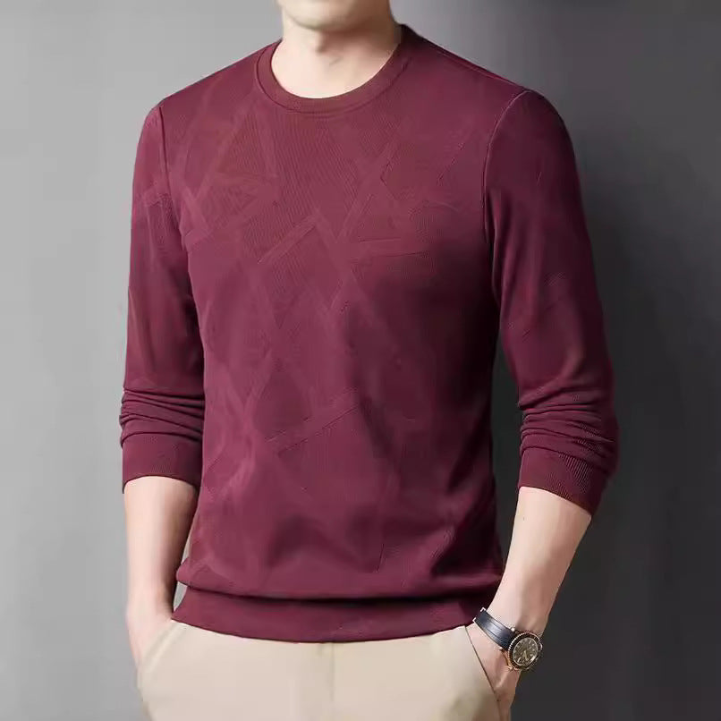 Men's fashionable round neck pullover with modern structure design Lisslune