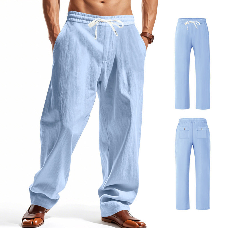 Men's airy beach pants with elastic waistband and practical pockets Lisslune
