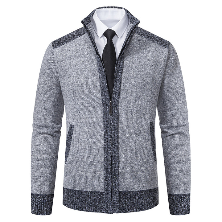 Men's Sporty Cardigan with Modern Stand-Up Collar Lisslune