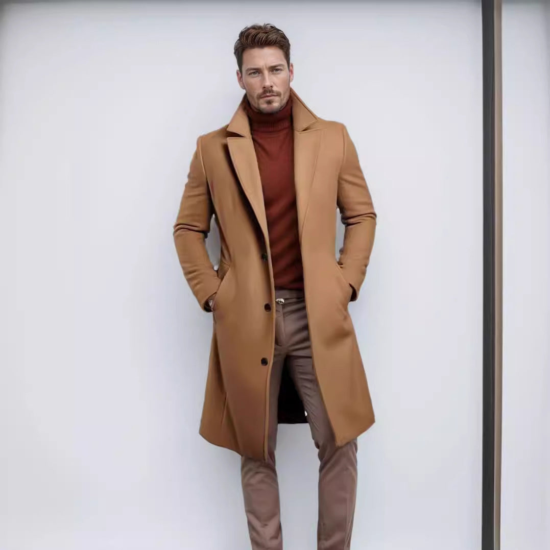 Men's elegant, long winter coat Lisslune
