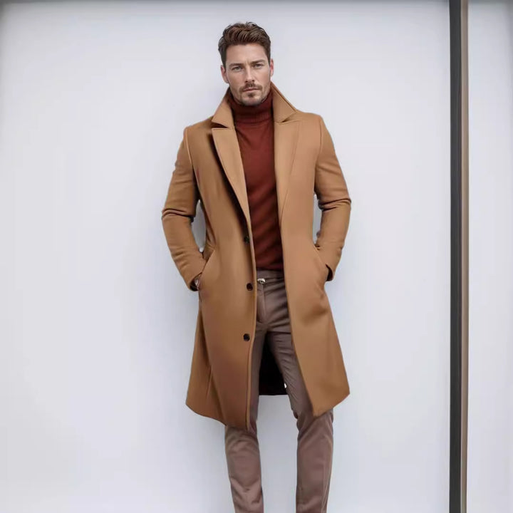 Men's elegant, long winter coat Lisslune