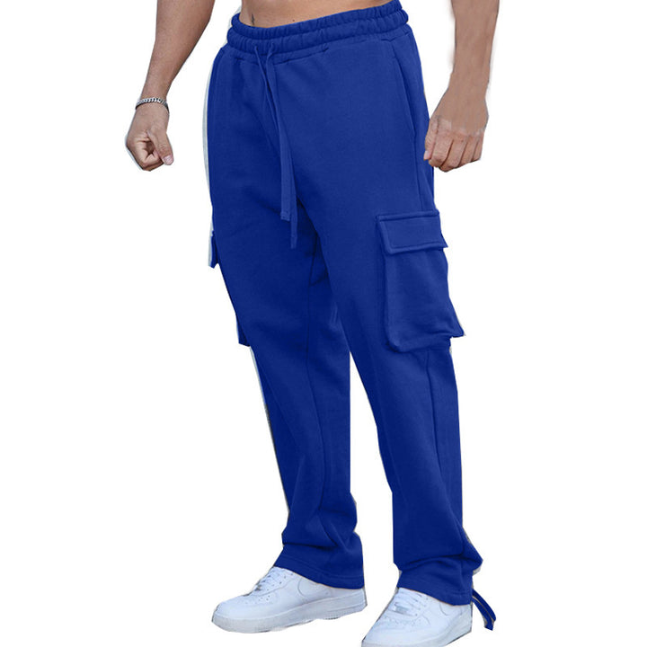 Men's cargo jogging pants with elastic waistband and practical side pockets Lisslune