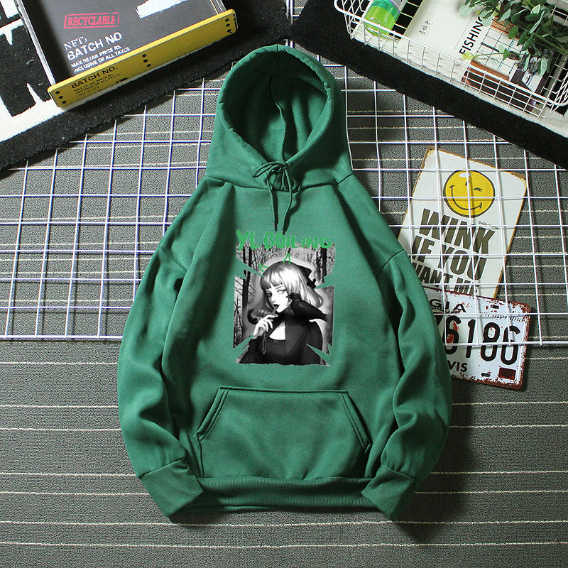 Women's hooded sweatshirt with avant-garde graphic design Lisslune