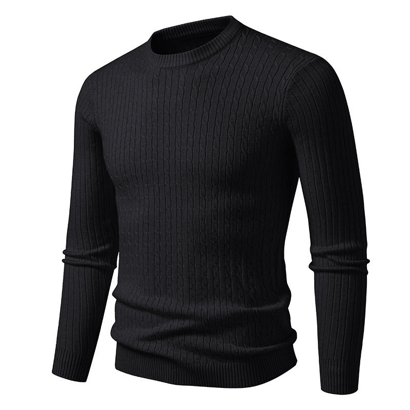 Men's chunky knit sweater with modern cable pattern Lisslune