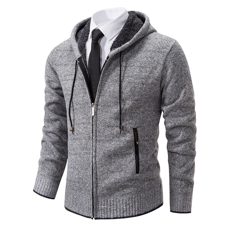 Men's hooded jacket with soft fleece lining and elegant details Lisslune