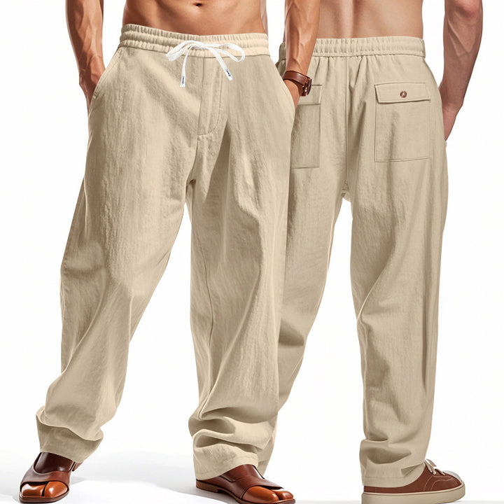 Men's airy beach pants with elastic waistband and practical pockets Lisslune