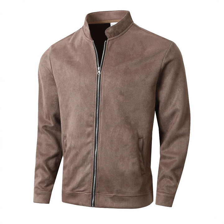 Men's casual fleece jacket with high collar and zipper Lisslune