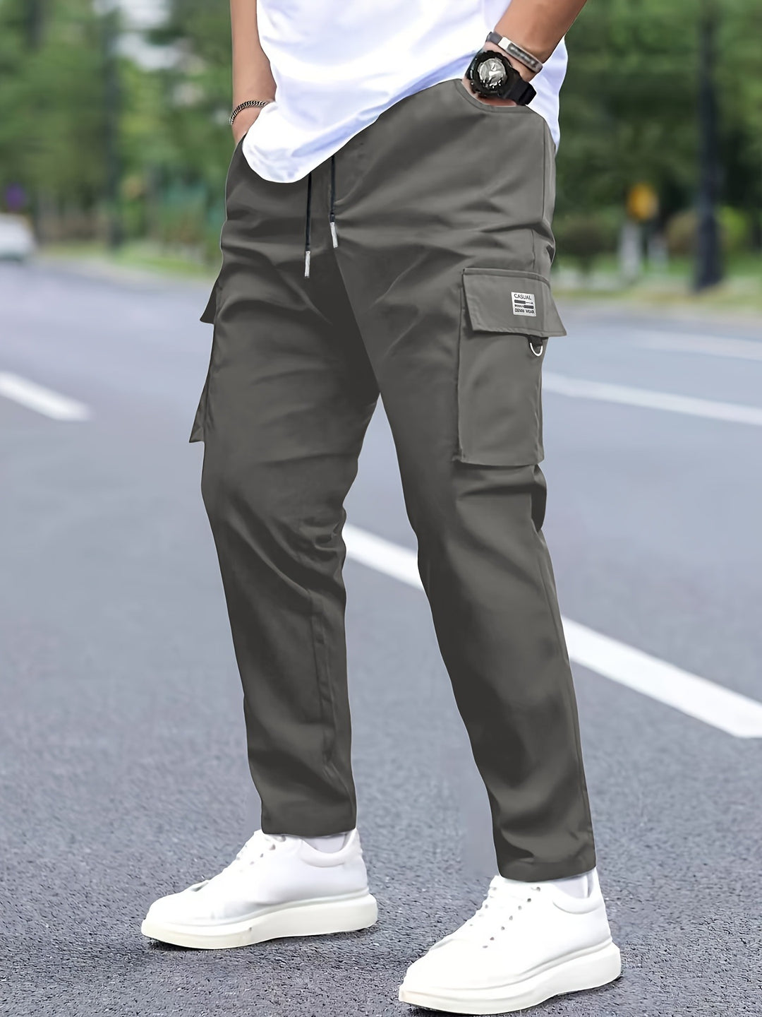 Men's cargo pants in modern design with practical pockets Lisslune