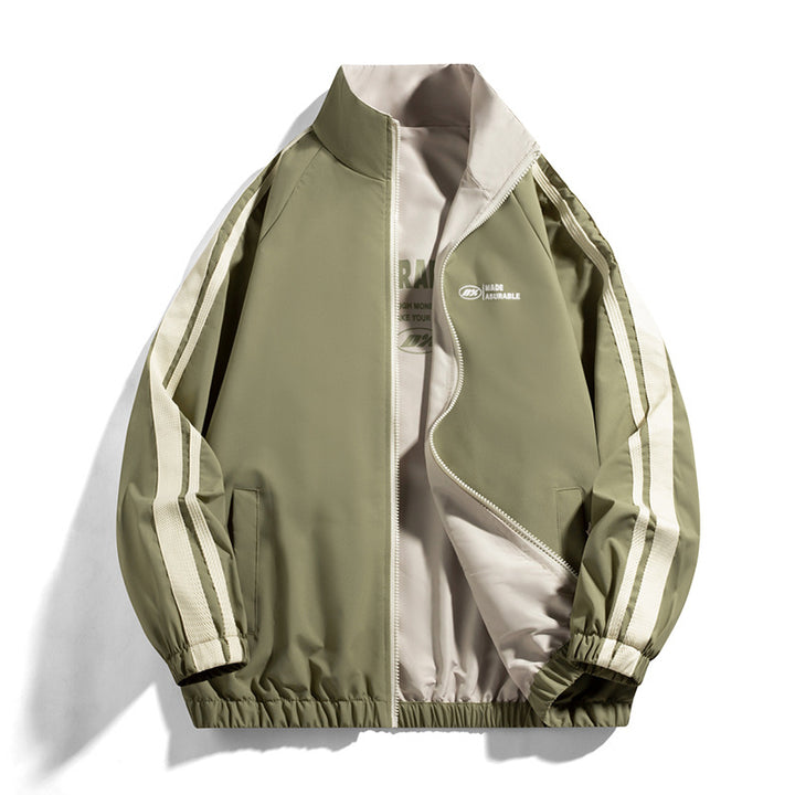 Men's sporty transitional jacket with contrast stripes Lisslune