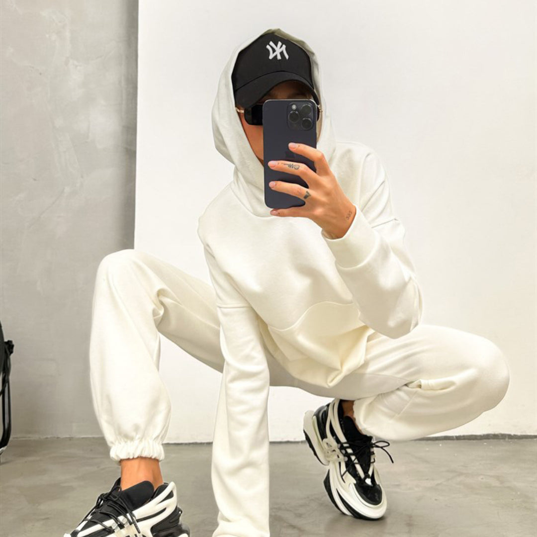 Women's sporty hoodie set made of soft cotton fabric Lisslune