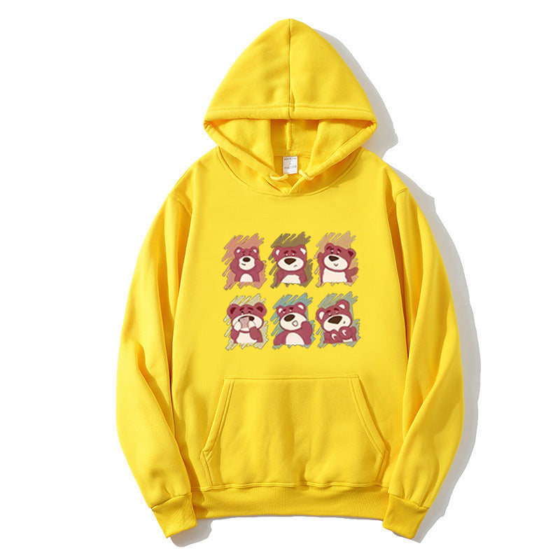 Women's Hooded Sweatshirt with Animal Cartoon Design Lisslune