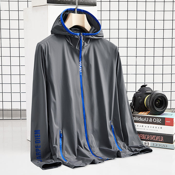 Men's Lightweight Functional Jacket with Breathable Materials and Practical Zipper Lisslune