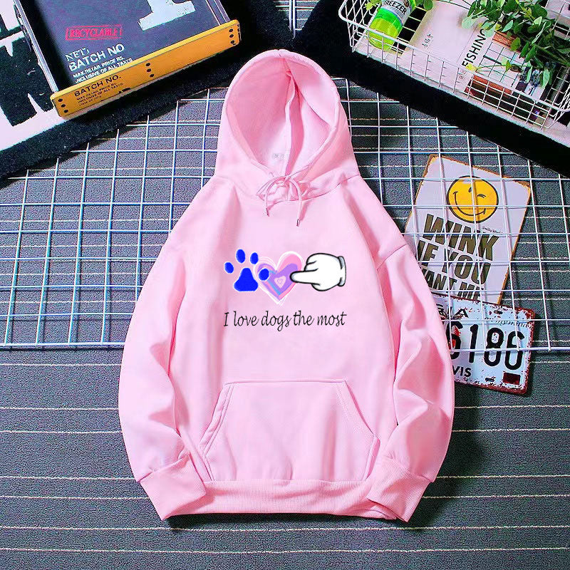 Women Hoodie with Loving Dog Design Lisslune