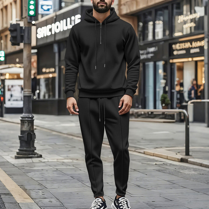 Men's sporty hoodie and jogging pants set with breathable material and stylish accents Lisslune