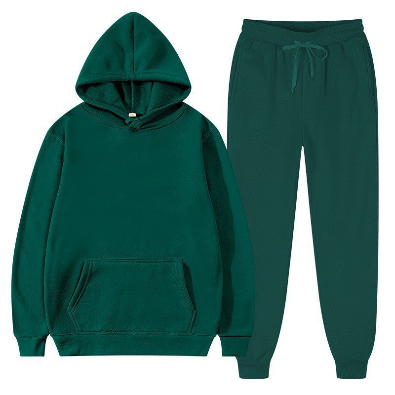 Men's Sporty Sweat Set with Elastic Waistband and Practical Pockets Lisslune