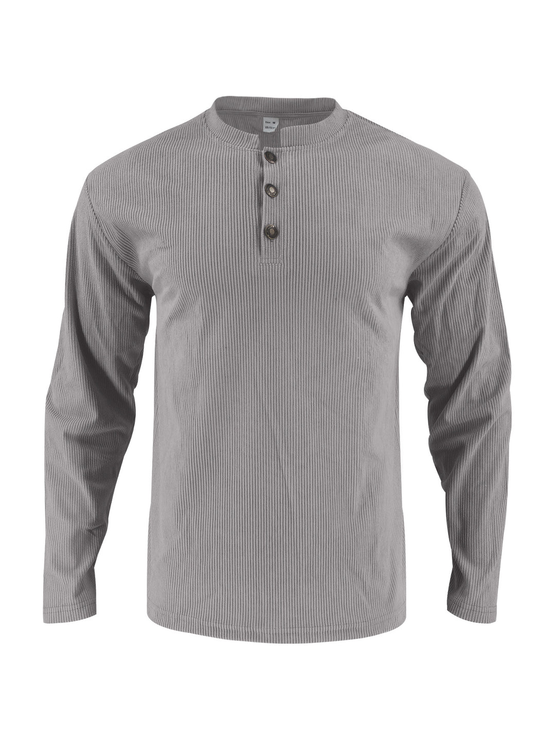 Men's long sleeve shirt with comfortable button placket and textured design Lisslune