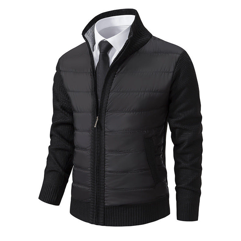 Men's sporty hybrid jacket with moisture-regulating material and modern knit design Lisslune