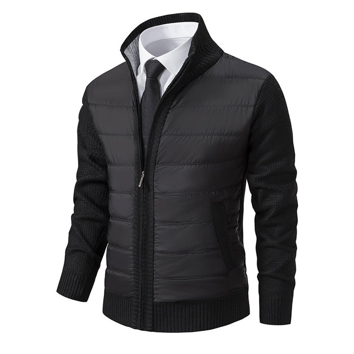 Men's sporty hybrid jacket with moisture-regulating material and modern knit design Lisslune
