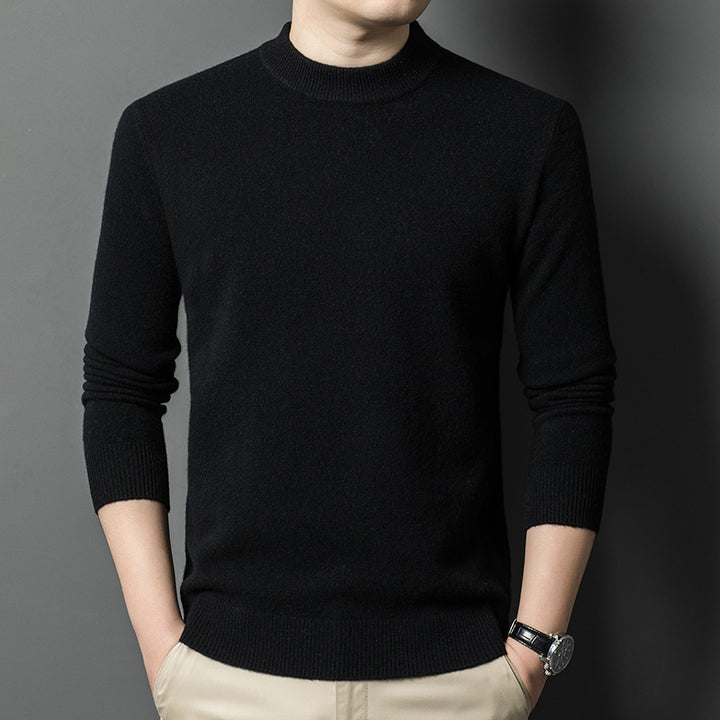 Men's fine knit sweater with high collar Lisslune