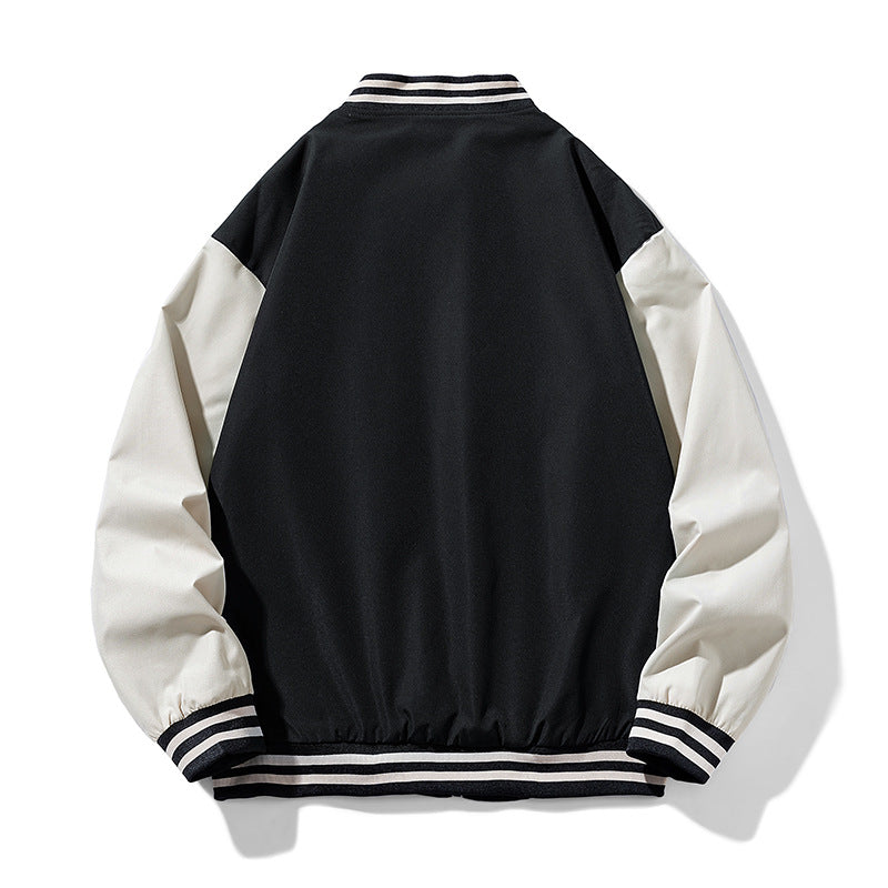 Men's college jacket with modern color contrasts Lisslune