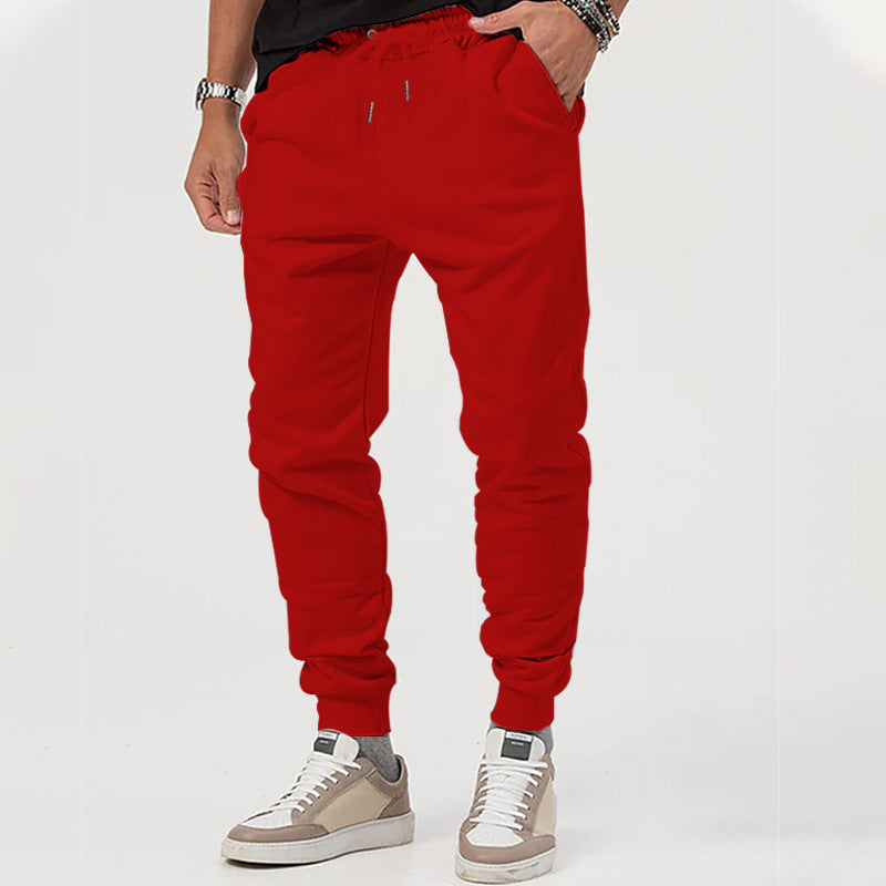 Men's casual jogging pants with elastic waistband and side zip pockets Lisslune