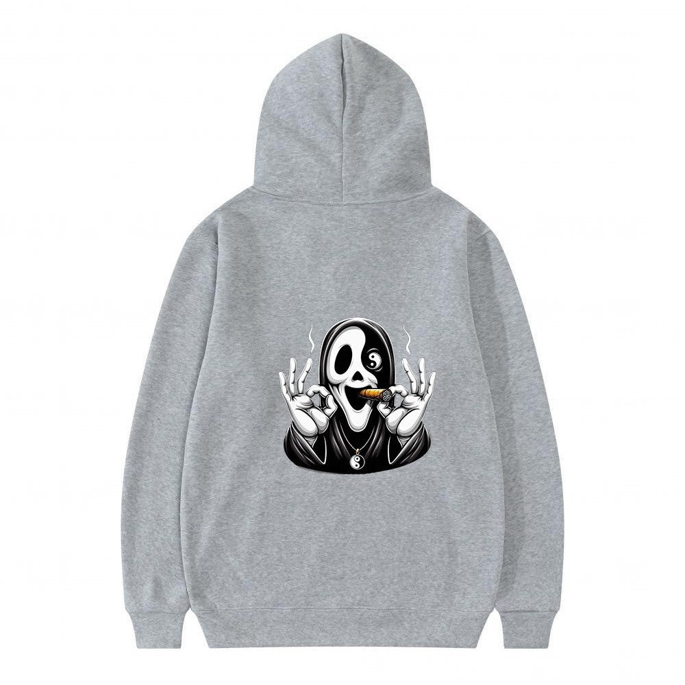 Women's hoodie with artistic skull print and casual fit Lisslune