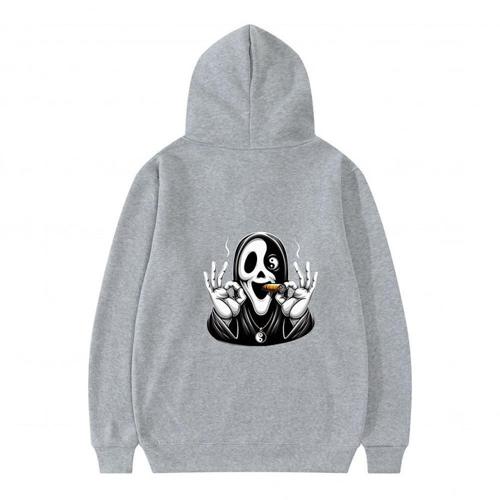 Women's hoodie with artistic skull print and casual fit Lisslune