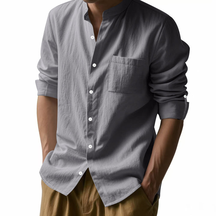 Men's Lightweight Long Sleeve Shirt made of breathable cotton Lisslune
