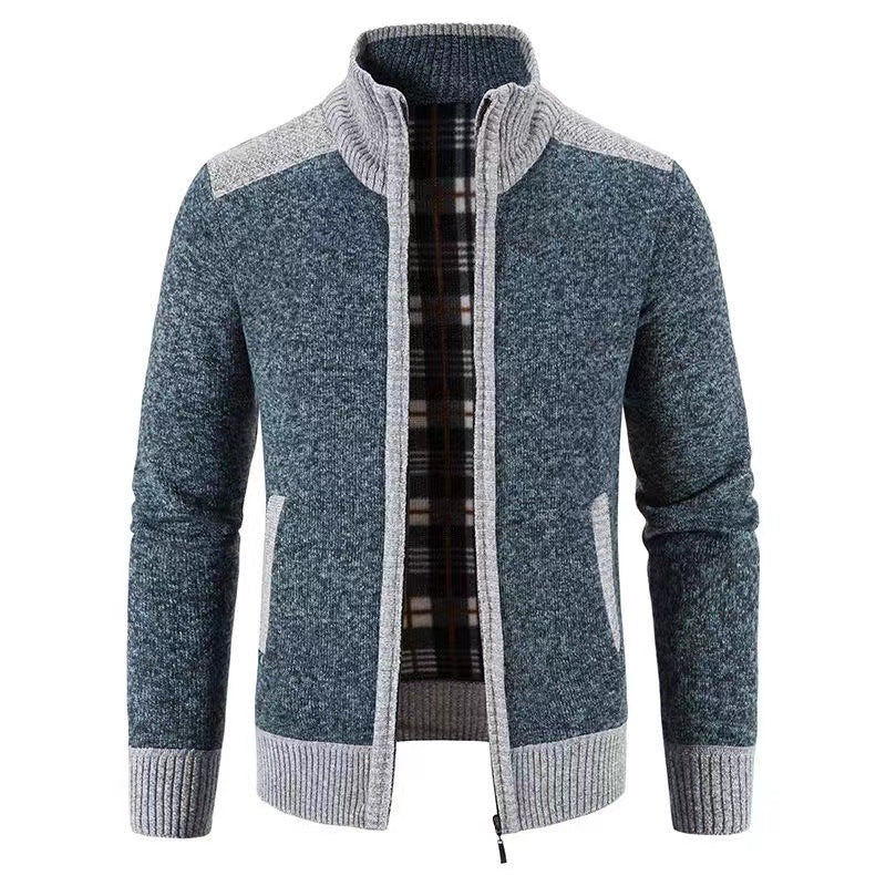Men's cardigan with modern zipper Lisslune