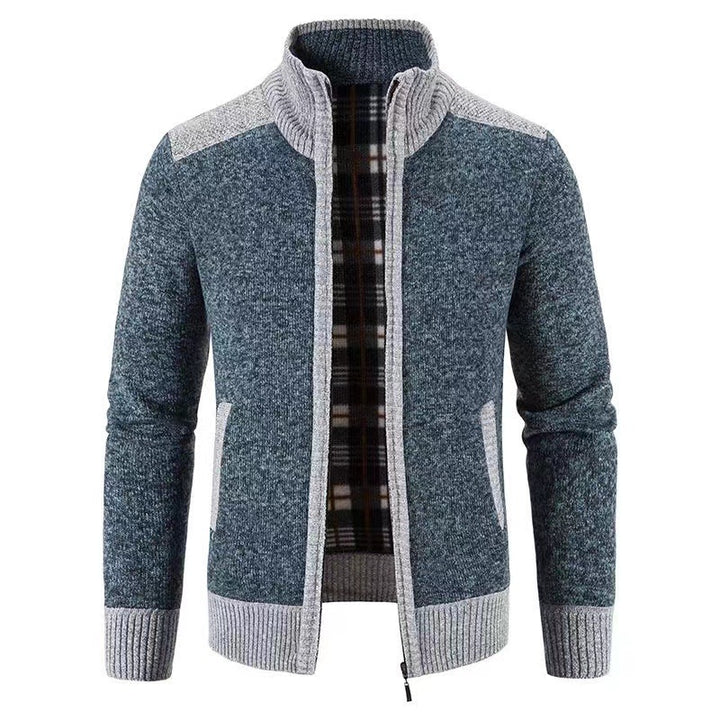 Men's cardigan with modern zipper Lisslune