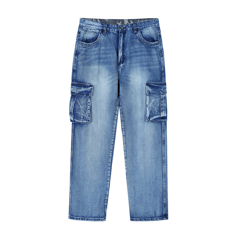 Men's cargo jeans with practical side and back pockets Lisslune