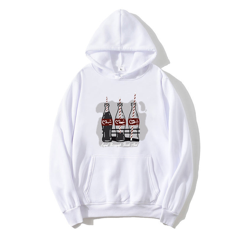 Women's hooded sweatshirt with playful Coca-Cola bottle motif Lisslune