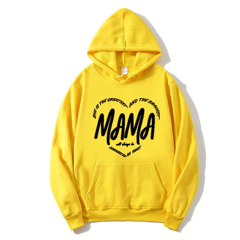Women's hoodie with creative mama slogan Lisslune