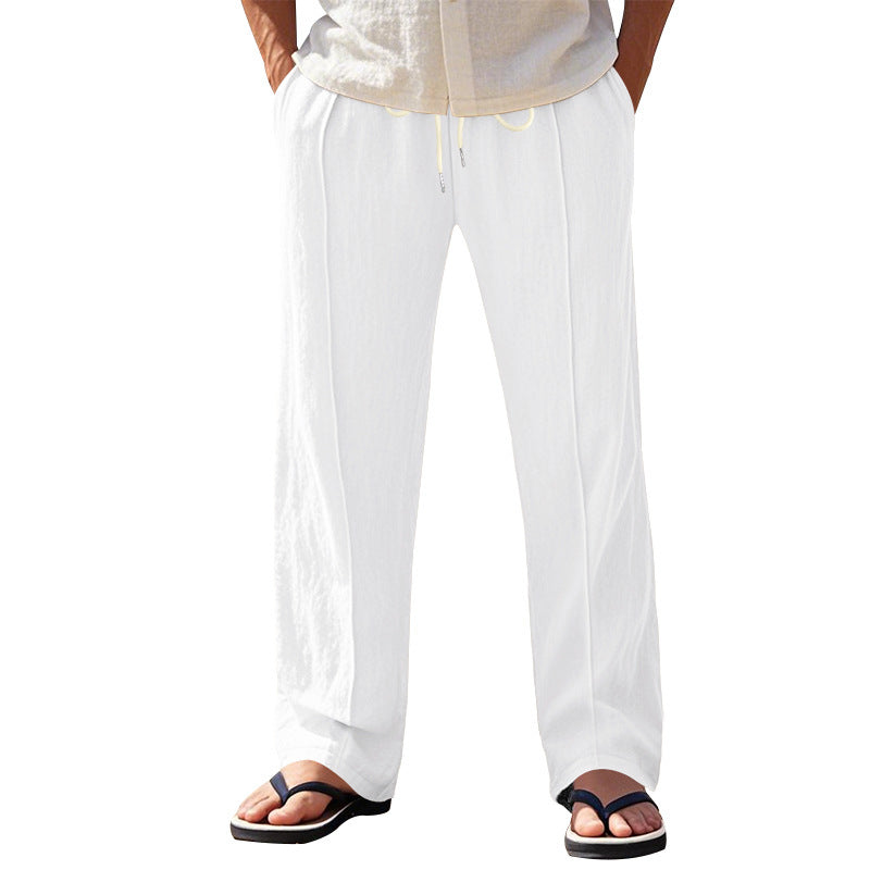Men's Airy Beach Pants with Adjustable Drawstring and Side Pockets Lisslune