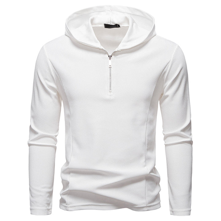 Men's functional sweater with modern zipper and breathable texture Lisslune