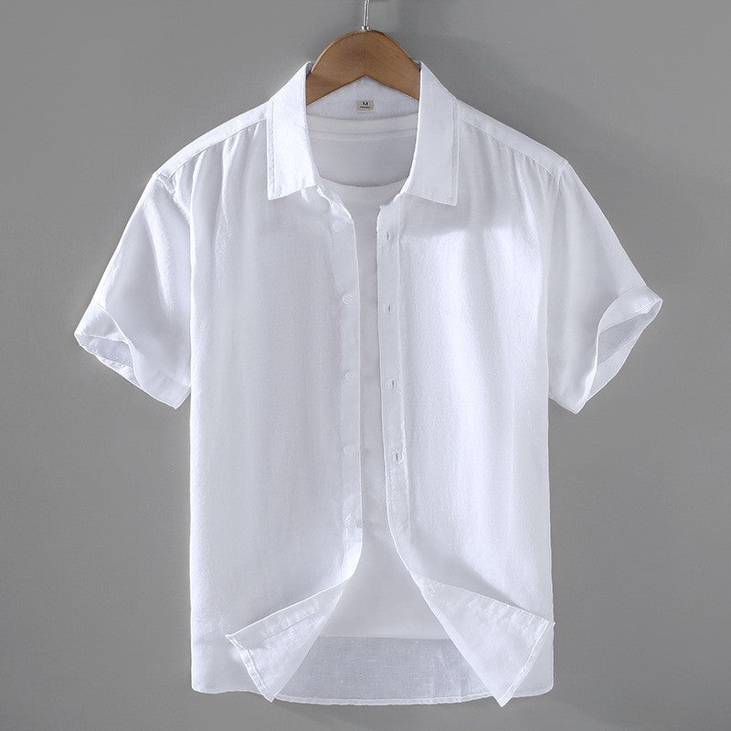Men's short-sleeve shirt with a modern denim look and casual fit Lisslune