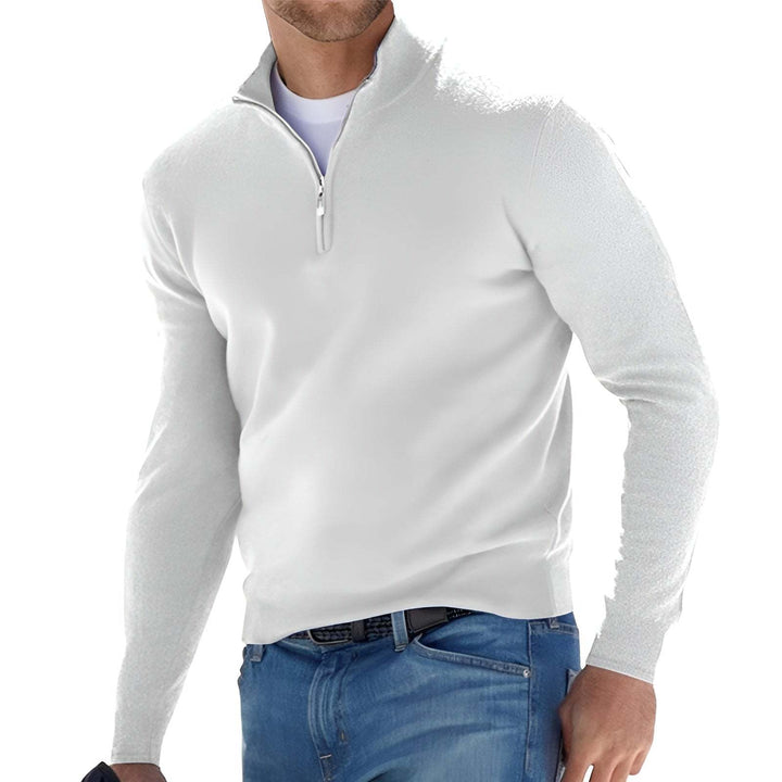 Men's pullover with stand-up collar and zipper Lisslune
